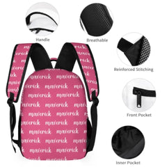 Full width name customized backpack