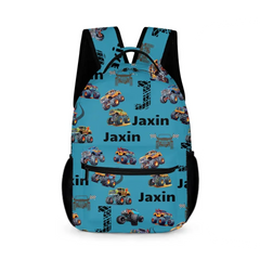 Personalized Monster Truck Child Name Backpack