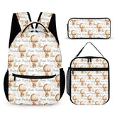 Personalized Custom Hot Air Balloon Student Name Backpack, Hot Air Balloon Bear Backpack