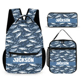 Shark Themed Personalized Name Custom Backpack - Gifts for Kids