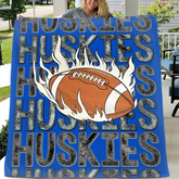 Touchdown Score - Personalized Name Custom Rugby Blanket - Gifts for Rugby Lovers