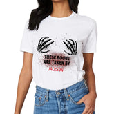 Customized Trend T-shirt - Personalized Name Handprint Pattern Costume - Gifts for Friends,Family,Roommates