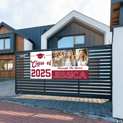 Customised Graduation Banners - Personalise Graduation Commemorative Banners with Colors, Photos, names and Years - A Gift for Graduate,Children,Friend