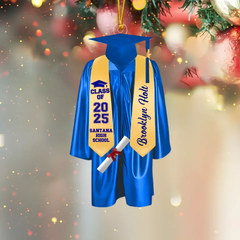 Graduation Gift Decoration Hanging - Personalised Graduation Gown and Name Acrylic Charms - Gifts for Graduate,Grandchildren,Friend