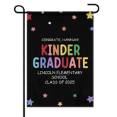 Customized Commencement Season Celebration Flag - Colorful Star Flags with Personalized Names, School Names and Years - Gifts For Family,Graduate,Grandchildren