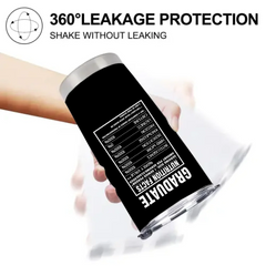 Customized Thermos Cup for Graduation Season - Personalized Name-themed Fun Advertising Text Thermos Cup - A Commemorative Gift For Family,Friend,BFF,Graduate