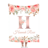Customized Floral blanket - Personalized Name - Gifts for Beautiful Person