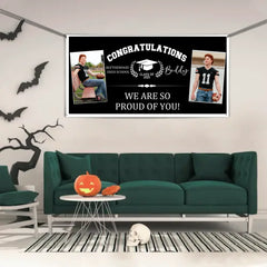 Personalized Custom Photo Banners - Congratulations to the Class of 2025 Decorative Gifts for Graduates Gifts for Graduating Families