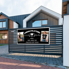 Personalized Custom Photo Banners - Congratulations to the Class of 2025 Decorative Gifts for Graduates Gifts for Graduating Families