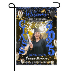 Graduation Welcome Flag – Custom Grad Party Decor – Celebrate Our Grads
