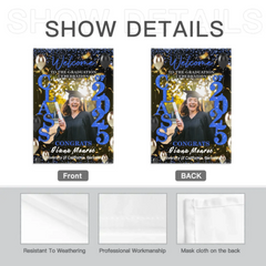 Graduation Welcome Flag – Custom Grad Party Decor – Celebrate Our Grads