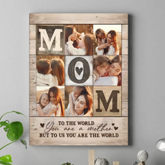 Photo Collage Poster - Personalized Mother Themed Decorative Painting - Gift for Mom