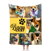 Custom Pet Blanket with Name & Photo – Perfect Dog Lover Gift