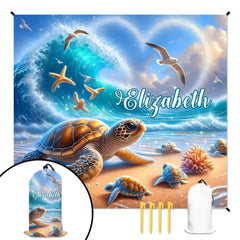 沙滩垫袋子一体1