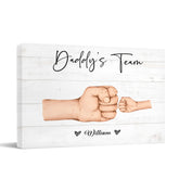 Mother Or Daddy & Kids, Together We're A Team - Personalized Canvas Painting