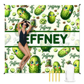 人物沙滩垫无纹理样机 2