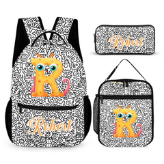 Interesting Graffiti-covered Backpack - Personalized Name