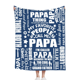 To My Dad - Personalized Flannel Blanket - Father's Gift