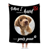 Dog Memorial - Personalized Photo Flannel Blanket