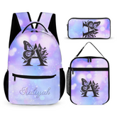 Customized School Bags for Girls - Personalized Name Butterflies for Kids - Gifts for Girls