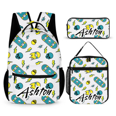 Personalized Name Customized Skateboard Backpacks - School Season Gifts for Kids