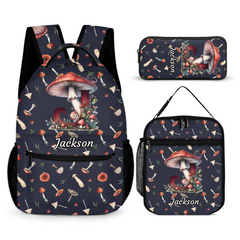 Personalized Name Customized Mushroom Backpack- School Season Gifts for Kids