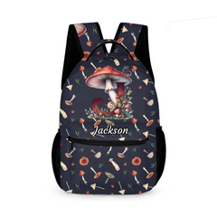 Personalized Name Customized Mushroom Backpack- School Season Gifts for Kids