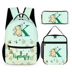 Personalized Customized Name Customized Initials - Kids Cute Bear Backpack - Unique School Season Kids Gifts