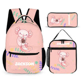 Name Customized Cute Salamander Backpack - School Season Kids Gift