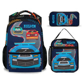 Children's Name Customized Racing Backpacks - Start of School Gift for Kids Who Love Racing!
