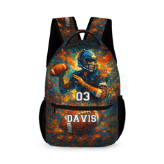 Doodle Game Style Customized Backpack - Includes Basketball, Soccer, Baseball, Rugby And All Kinds Of Ball Games - A Great Gift For Kids During The School Season!