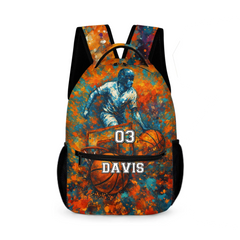 Doodle Game Style Customized Backpack - Includes Basketball, Soccer, Baseball, Rugby And All Kinds Of Ball Games - A Great Gift For Kids During The School Season!