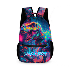 Cyberpunk Dinosaur Custom Backpack - Gift for Back-to-School Season