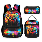 Colorful Game Controller Backpack - School Season Gifts for Kids