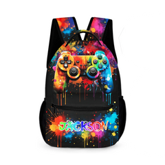 Colorful Game Controller Backpack - School Season Gifts for Kids