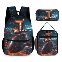 Personalized Initials Custom Football Backpack - Gifts For Football Fans Gifts For Kids