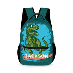 Surfing Dinosaur Cartoon Pattern Custom Backpack - Gift for Kid