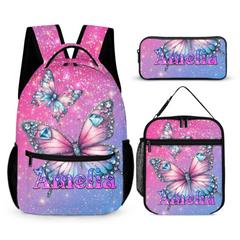 Blingbling Butterfly Customized Backpacks - Start of School Gift for Kids