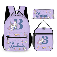 Personalized Customized Name Customized Initials - Girls Unicorn Backpack - Unique Opening Season Gift for Kids