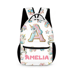 Beautiful Unicorn Alphabet - Personalized Name Backpack