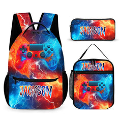 Ice and Fire Game Controller Backpack - Personalized Name - Back-to-school Gifts
