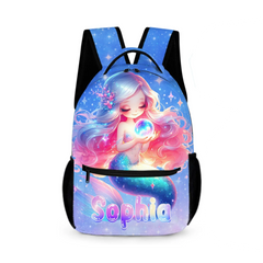 🧜♀️ Personalized Mermaid Backpack Set for Girls,Kids/Toddlers Bookbag for Kindergarten & Elementary