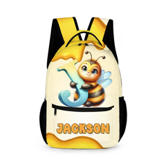 Bee Alphabet Letters Custom Backpack - Personalized Name - Back-to-school Gifts