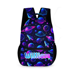 Customized Backpack for Cosmic Planets - Personalized Name - School Season Gift