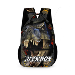 Powerful Dinosaur Customized Backpack - Personalized Name - Dinosaur Enthusiast Gift