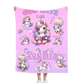 Custom Blanket with Childlike Style - Personalized Name