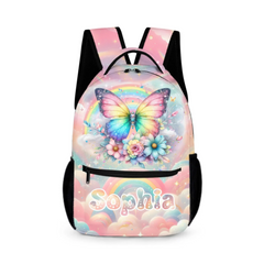 Rainbow Butterfly - Personalized Backpack|Back-to-School Gift
