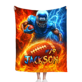 Customizable Athlete Blanket - Personalized Name - Ball Games