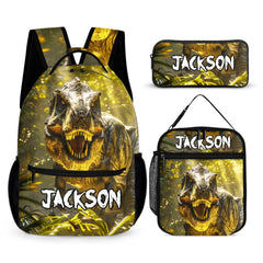 Personalized Dinosaur Children's Backpack โ Personalized Name School Bag โ Back-to-School Gift