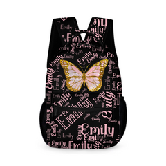 Customized Flashing Butterfly Backpack - Personalized Name And Color - Gift For Butterfly Lovers